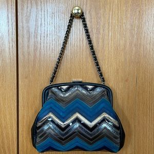 CHANEL Chevron Leather Purse